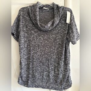 Jon & Anna Charcoal Cowl Neck Sweater